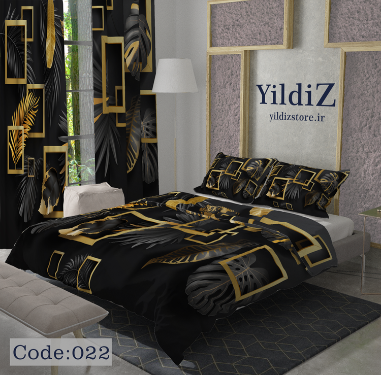 قیمت روتختی مشکی طلایی