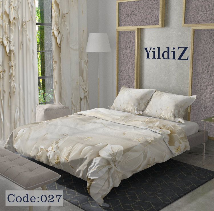 قیمت روتختی گلدار کرم