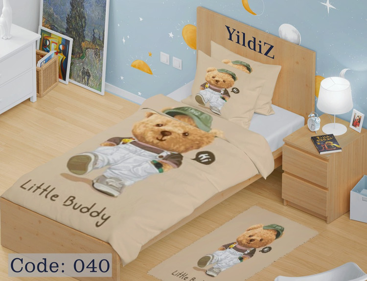 خرید روتختی بچگانه تدی کرم قهوه ای