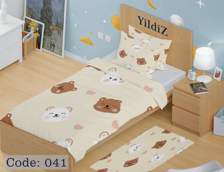 خرید روتختی طرح تدی کرم