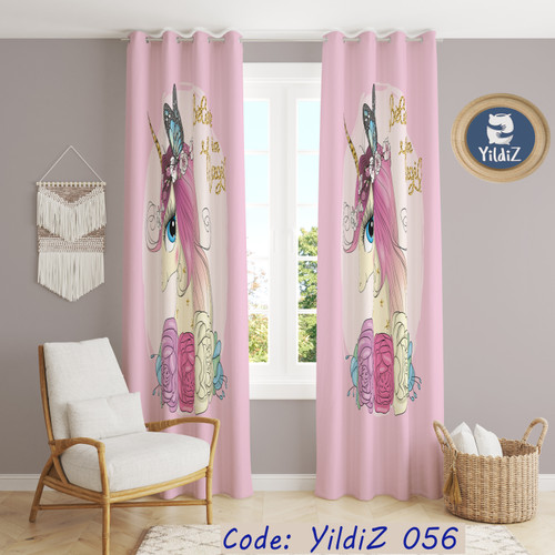 پرده اسب شاخدار UNICORN کد :yildiz056