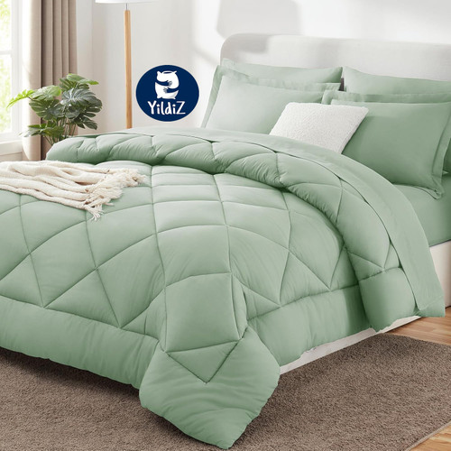 روتختی نخی هتلی تکرنگ سبز ماچا