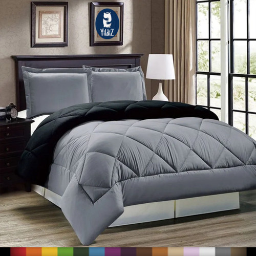 روتختی نخی هتلی تکرنگ طوسی مشکی