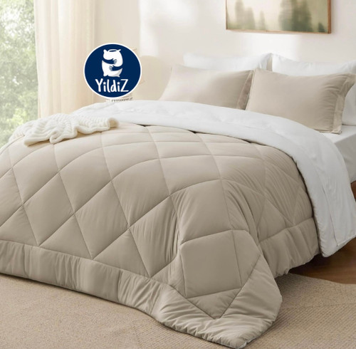 روتختی نخی هتلی تکرنگ کرم سفید