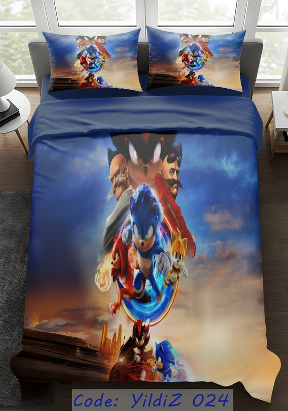 روتختی مخمل لطیف طرح سونیک Sonic