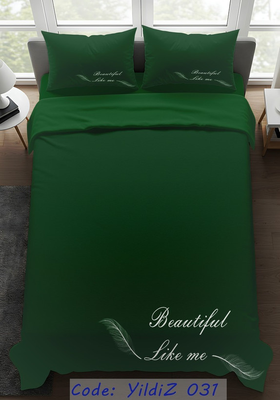 روتختی مخمل لطیف طرح برگ سبز beautiful