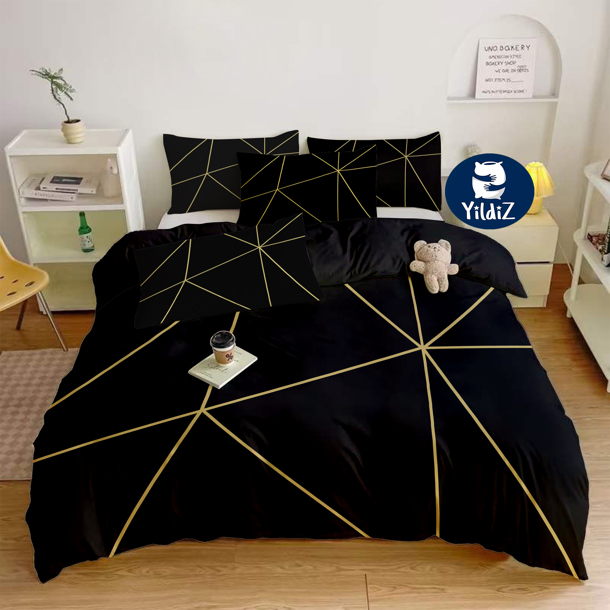 روتختی مخمل لطیف طرح هندسی