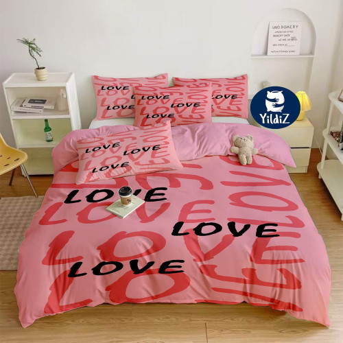 روتختی مخمل لطیف طرح love لاو